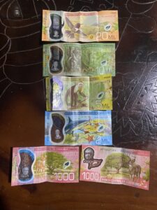 Das Geld in Costa Rica ist sehr bunt.